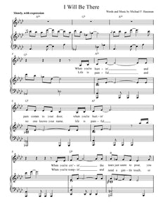 Sheet Music for I Will Be There